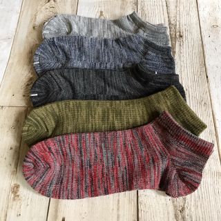 ビームス(BEAMS)のスニーカーソックス 5足セット シンプルミックス柄 くるぶし 靴下 新品(ソックス)