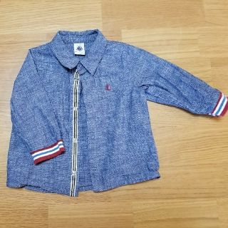 プチバトー(PETIT BATEAU)のプチバトー  シャツ(12m 74cm)(シャツ/カットソー)