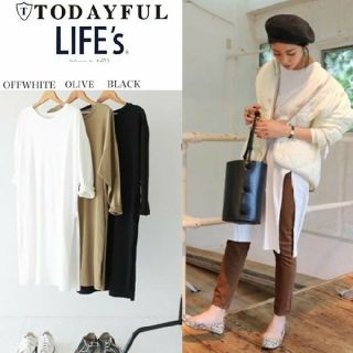 トゥデイフル(TODAYFUL)の☆TODAYFUL☆コットンスリットワンピース(ひざ丈ワンピース)