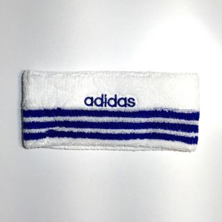 アディダス(adidas)の新品 adidas ヘッドバンド 90年代 デッドストック 送料込み 白青(ヘアバンド)