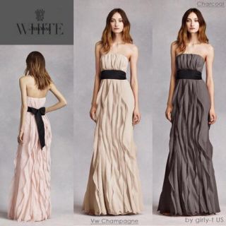 ヴェラウォン(Vera Wang)の新品タグ付きverawangwhiteミカドサッシュベルトドレス/ベラウォン(ウェディングドレス)