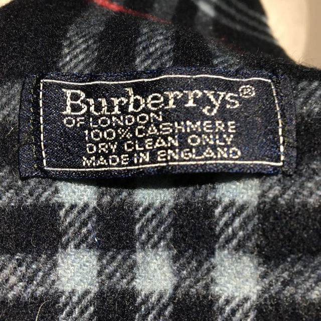 BURBERRY(バーバリー)の美品 バーバリー カシミア100% マフラー チェック 黒 メンズのファッション小物(その他)の商品写真