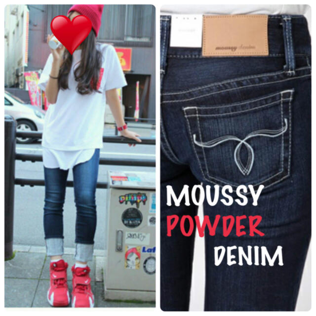 MOUSSY D/blu POWDER straight slimパウダーデニム