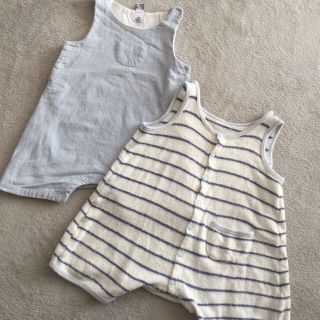 プチバトー(PETIT BATEAU)のピスタチオ様専用(カバーオール)