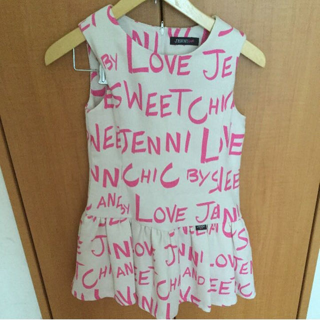 JENNI(ジェニィ)のジェニー Jenni love ワンピース  140 白 ピンク キッズ/ベビー/マタニティのキッズ服女の子用(90cm~)(ワンピース)の商品写真