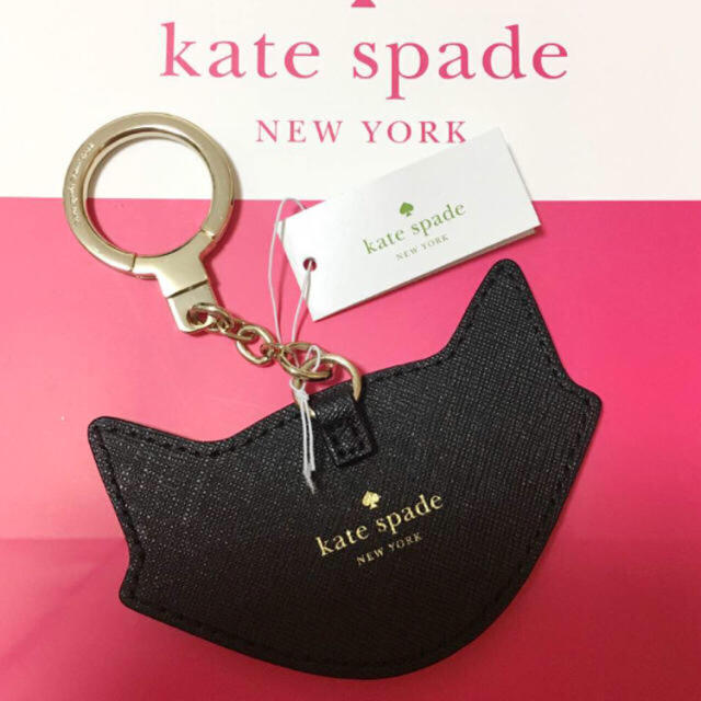 kate spade new york(ケイトスペードニューヨーク)の新品 ケイトスペード ネコキーフォブ レディースのファッション小物(キーホルダー)の商品写真