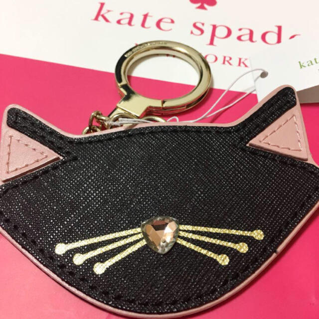 kate spade new york(ケイトスペードニューヨーク)の新品 ケイトスペード ネコキーフォブ レディースのファッション小物(キーホルダー)の商品写真