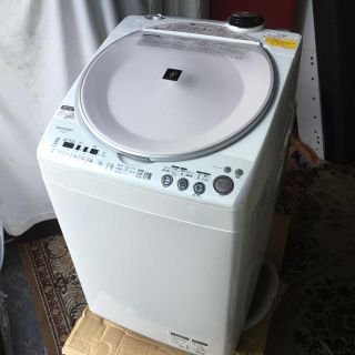 シャープ(SHARP)のプラズマクラスター発生機付 8kg/4.5kg洗濯乾燥機 ES-TX800-P(洗濯機)