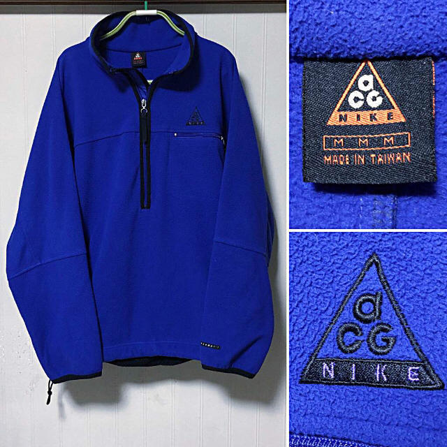 色は濃いネイビーです90s NIKE ACG フリース ハーフジップ - その他