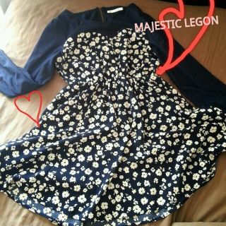 マジェスティックレゴン(MAJESTIC LEGON)の花柄ワンピース*(ひざ丈ワンピース)