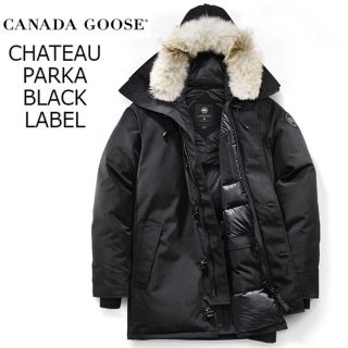 カナダグース(CANADA GOOSE)のシナイ様【ブラックワッペン】 シャトー 黒（S）カナダグース ブラックレーベル(ダウンジャケット)