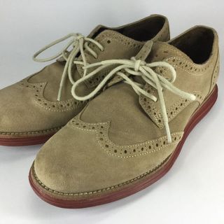 コールハーン(Cole Haan)のコールハーン ルナグランド ウィングチップ C10228 ミルクシェイク/レッド(スニーカー)