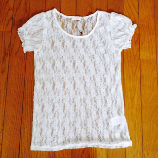 イーハイフンワールドギャラリー(E hyphen world gallery)の白レースTシャツ(Tシャツ(半袖/袖なし))