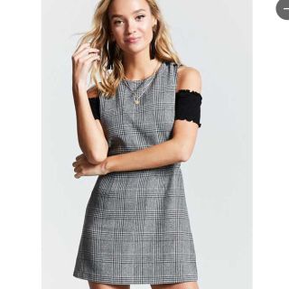 フォーエバートゥエンティーワン(FOREVER 21)のグレンチェックワンピース(ミニワンピース)