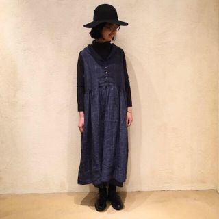 ネストローブ(nest Robe)のネストローブ リネンインディゴワンピース(ロングワンピース/マキシワンピース)