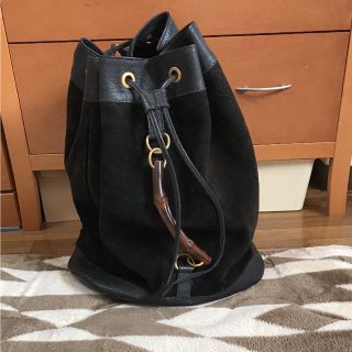 グッチ(Gucci)のGUCCI オールドグッチ バンブー リュック 巾着 ヴィンテージ きんちゃく (リュック/バックパック)