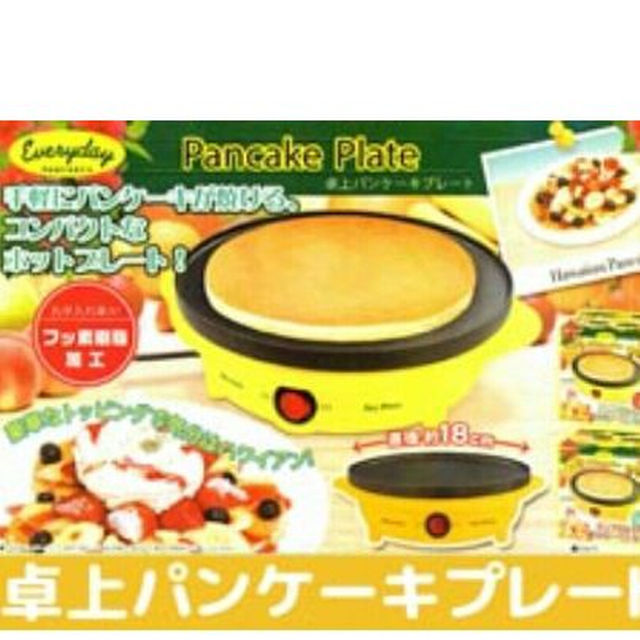 卓上パンケーキプレート　イエロー スマホ/家電/カメラの調理家電(炊飯器)の商品写真