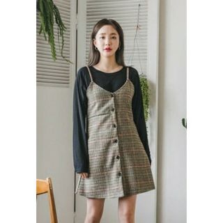 Envylook Envylookチェック柄aラインビスチェワンピース の通販 By 筒木 S Shop エンビールックならラクマ