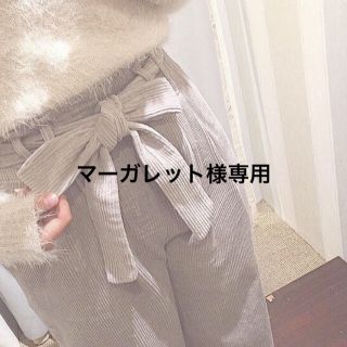 フーズフーチコ(who's who Chico)のコーデュロイリボンワイドパンツ＊(カジュアルパンツ)