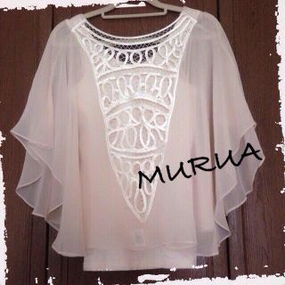 ムルーア(MURUA)のムルーア♡バックレースシフォントップス(シャツ/ブラウス(半袖/袖なし))