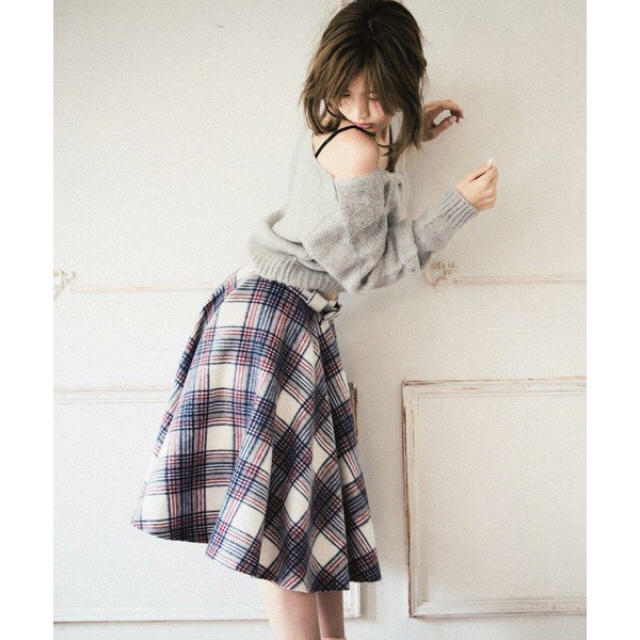 DRWCYS(ドロシーズ)のドロシーズ  紗栄子コラボスカート ウールチェックスカート snidel好きにも レディースのスカート(ひざ丈スカート)の商品写真