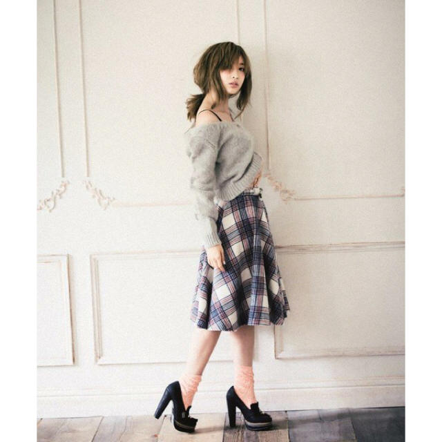DRWCYS(ドロシーズ)のドロシーズ  紗栄子コラボスカート ウールチェックスカート snidel好きにも レディースのスカート(ひざ丈スカート)の商品写真