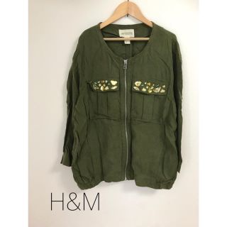 エイチアンドエム(H&M)のH&M＊テロン素材ゆったりめジャケット(ブルゾン)