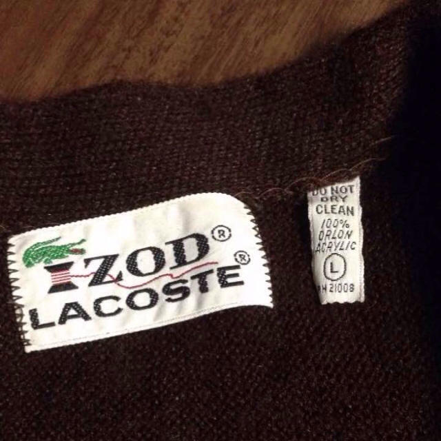 LACOSTE(ラコステ)の☆LACOSTE ラコステ  70年代 ヴィンテージ  アクリルカーディガン メンズのトップス(カーディガン)の商品写真