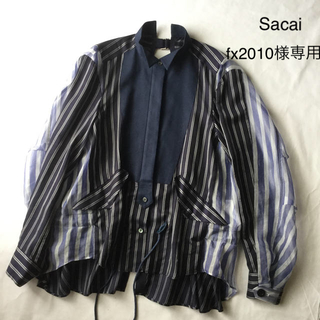 サカイ(sacai)の今期 Sacai ストライプシャツ(シャツ/ブラウス(長袖/七分))
