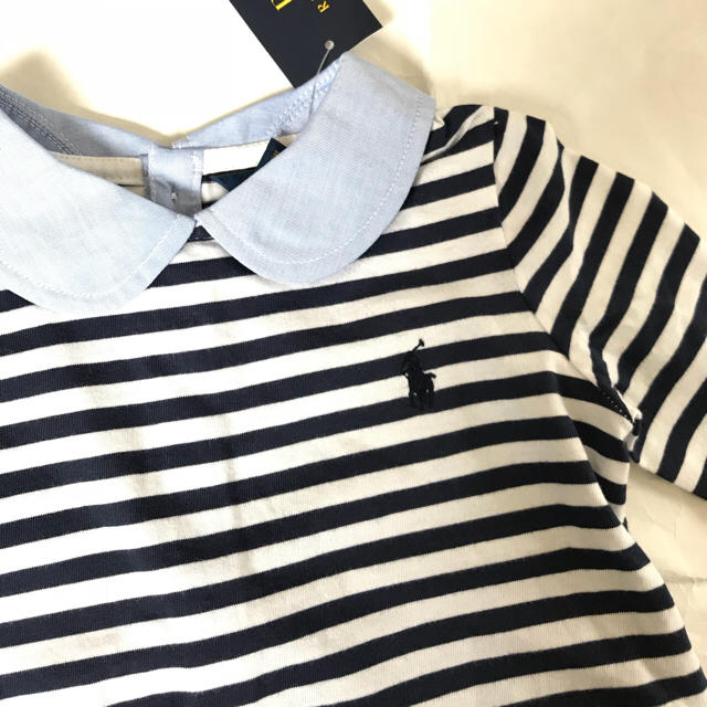 Ralph Lauren(ラルフローレン)のmiya4895様専用新作☆ラルフローレン  ペプラムボーダー長袖シャツ2T キッズ/ベビー/マタニティのキッズ服女の子用(90cm~)(ブラウス)の商品写真