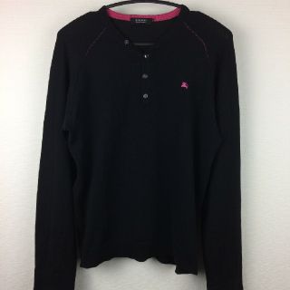 バーバリーブラックレーベル(BURBERRY BLACK LABEL)の美品 BURBERRY BLACK LABEL 長袖ヘンリーネックニット 薄手3(ニット/セーター)