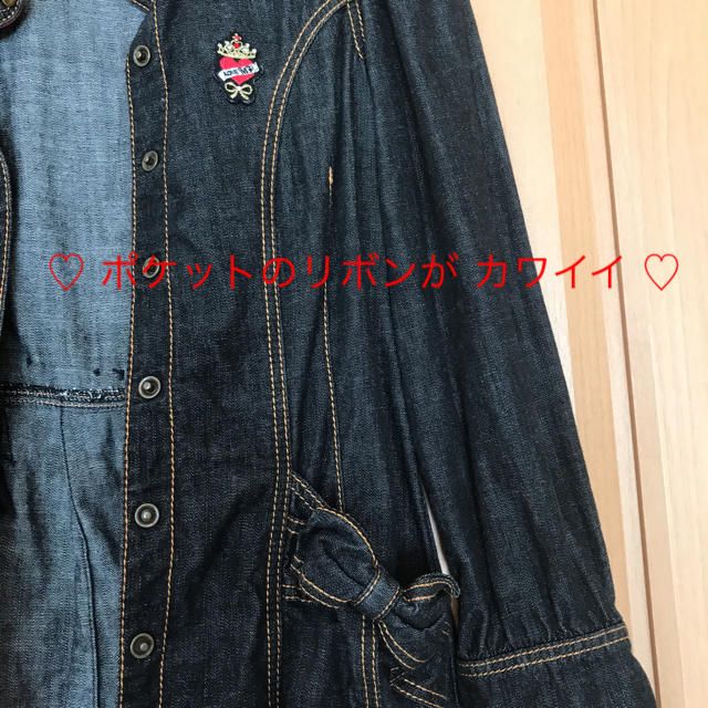 mezzo piano(メゾピアノ)の♡ mezzo piano デニム ワンピース 140 キッズ/ベビー/マタニティのキッズ服女の子用(90cm~)(ワンピース)の商品写真