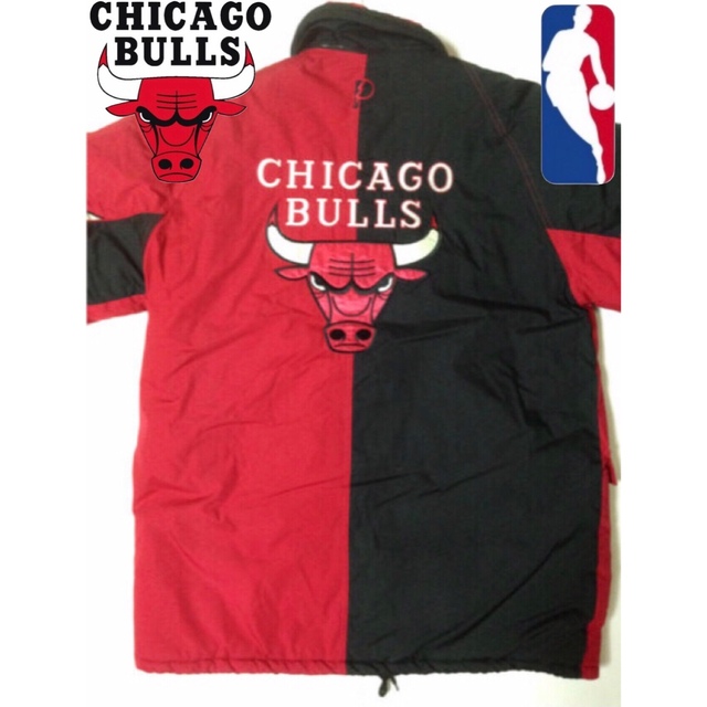 BULLS ブルズ ウォームアップ ジャケット 90s NBA 中綿ジャケット メンズのジャケット/アウター(その他)の商品写真