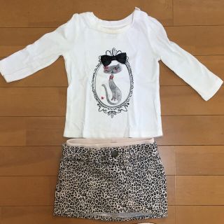 ベビーギャップ(babyGAP)のbabyGAP ミニスカート　Tシャツ　セット(Ｔシャツ)