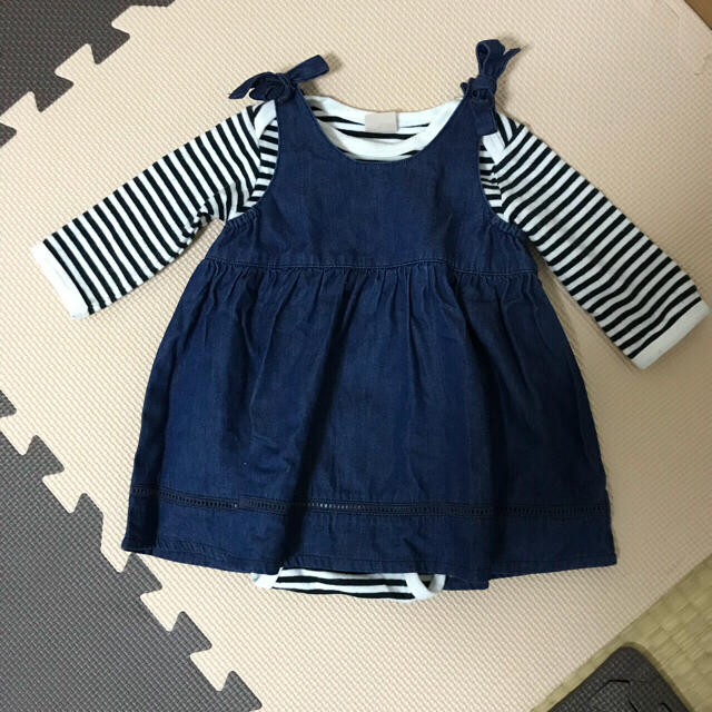 petit main(プティマイン)の【nasuco様専用】petit main ロンパース付きワンピース 70cm キッズ/ベビー/マタニティのベビー服(~85cm)(ワンピース)の商品写真