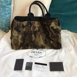 プラダ(PRADA)の定価10万以上   プラダ   カナパ     迷彩   カモフラ(ハンドバッグ)