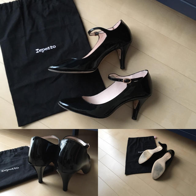 repetto(レペット)の新品同様、定価5万円、repetto / レペット エナメル ストラップパンプス レディースの靴/シューズ(ハイヒール/パンプス)の商品写真