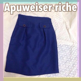 アプワイザーリッシェ(Apuweiser-riche)のアプ♡後ろリボンペンシルスカート新品(ひざ丈スカート)