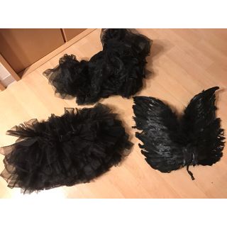 クレアーズ(claire's)のチュチュ悪魔羽セットコスプレハロウィンキャバキャバ嬢(衣装一式)