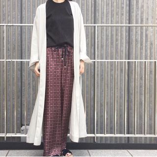 ユナイテッドアローズ(UNITED ARROWS)のアストラット ASTRAET コモンプリントワイドパンツ ネイビー(カジュアルパンツ)