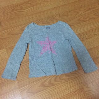 ベビーギャップ(babyGAP)のbabyGap★スター★プリントTシャツ★グレー★ラメプリント★100cm★美品(その他)