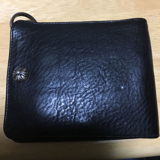 クロムハーツ二つ折り財布正規品 黒 新品未使用 値打ち ファッション