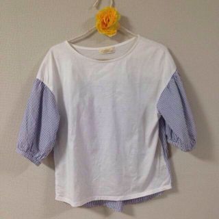 ダブルクローゼット(w closet)のW closet 切り替えトップス☆(Tシャツ(半袖/袖なし))