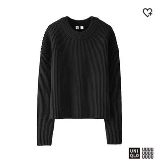 ユニクロ(UNIQLO)のuniqlo u ラムクロップドクルーネックセーター acne,a.p.c(ニット/セーター)