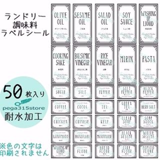 ラベルシール シンプル 調味料ランドリー2種　ARABESQUE　030N(その他)