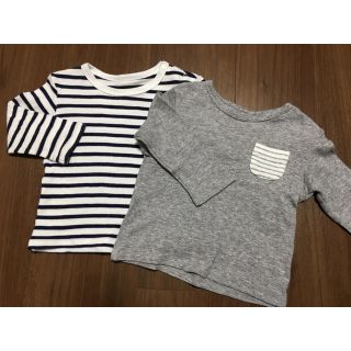 ユニクロ(UNIQLO)のUNIQLO ベビー Ｔシャツ(長袖) 2枚セット(シャツ/カットソー)