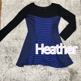 ヘザー(heather)の美品♦︎Heather ヘザー＊切替フレアワンピース(ミニワンピース)