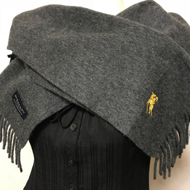 BURBERRY(バーバリー)のBurberry LONDON☆cashmere100％ マフラー☆美品 レディースのファッション小物(マフラー/ショール)の商品写真