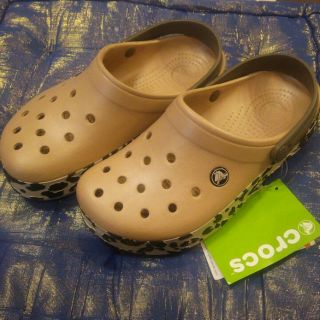 クロックス(crocs)のしゃち様専用 クロックス クロックバンド アニマルプリント レオパード柄 23(サンダル)