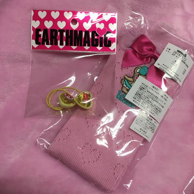 EARTHMAGIC(アースマジック)のチュールフリルレッグウォーマー&ヘアゴム キッズ/ベビー/マタニティのこども用ファッション小物(レッグウォーマー)の商品写真